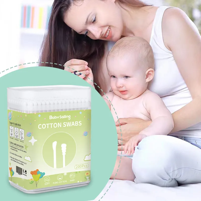 Baby Cotton Swab Baby Double Ear Spoon Cotton Swab Cleaning Ear Digging Newborn Children's Booger Cotton Stick display picture 9