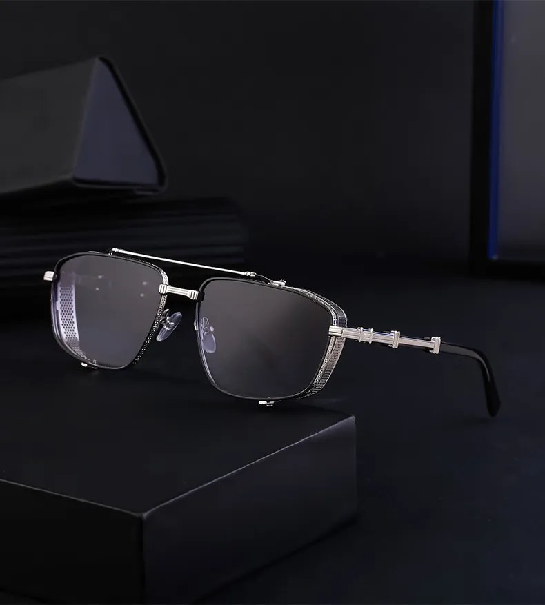 Casual Punk Commute Solid Color Pc Square Full Frame Men's Sunglasses display picture 12