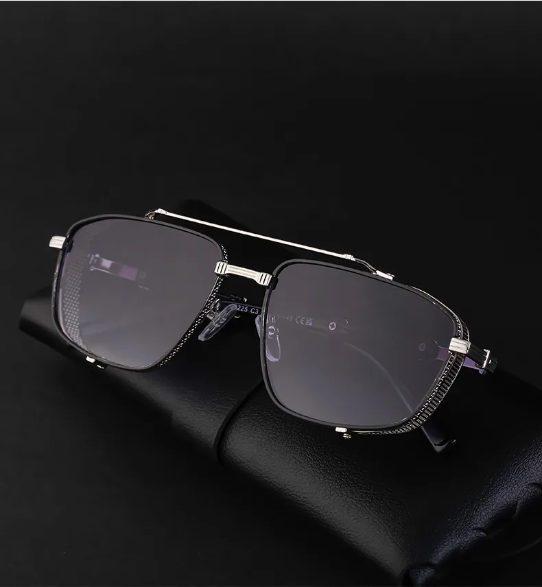 Casual Punk Commute Solid Color Pc Square Full Frame Men's Sunglasses display picture 17
