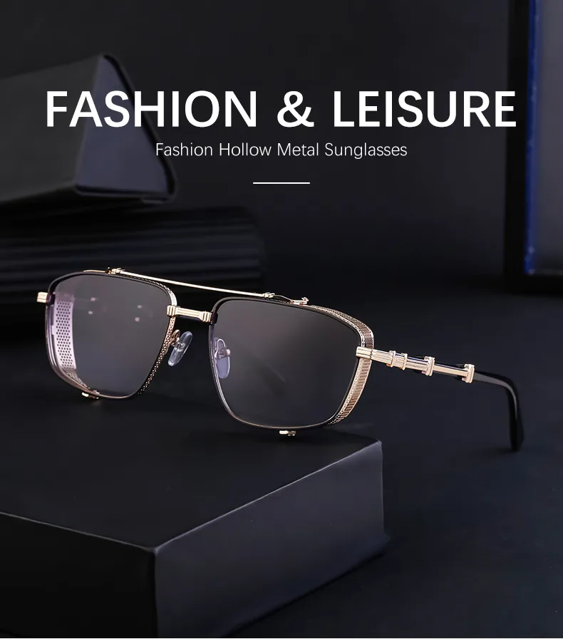 Casual Punk Commute Solid Color Pc Square Full Frame Men's Sunglasses display picture 22