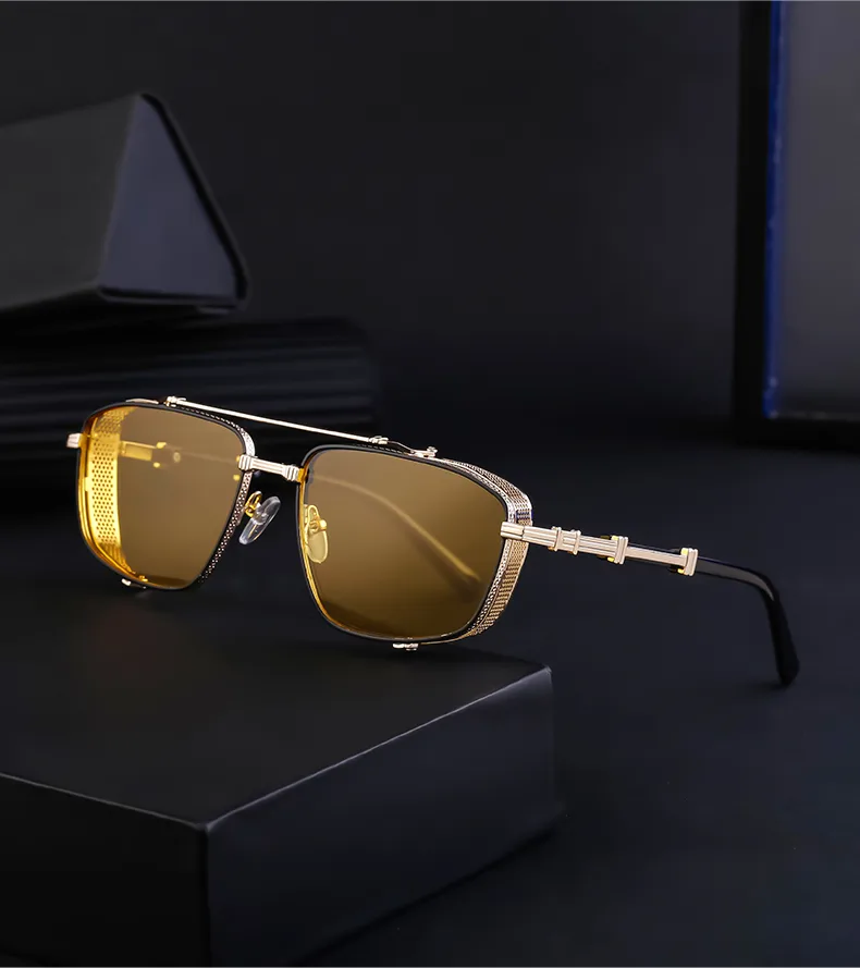 Casual Punk Commute Solid Color Pc Square Full Frame Men's Sunglasses display picture 23