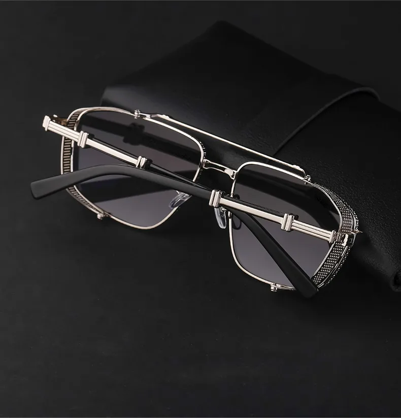 Casual Punk Commute Solid Color Pc Square Full Frame Men's Sunglasses display picture 24