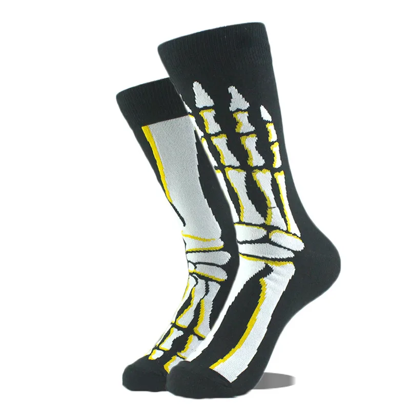 All Polyester Socks   Fashion Brand Animal Music Pepper Pattern Fashionable Polyester Socks Men's Medium Polyester Socks display picture 44