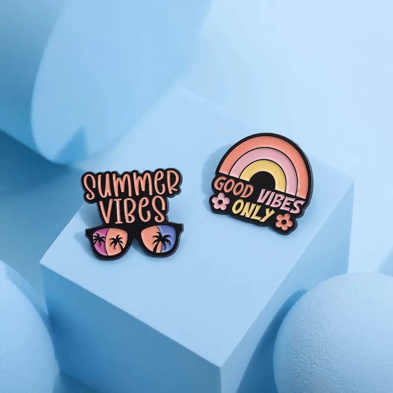 Cartoon Style Cute Cowboy Style Animal Letter Rainbow Alloy Stamping Stoving Varnish Plating Unisex Badge Brooches Collar Pin display picture 1