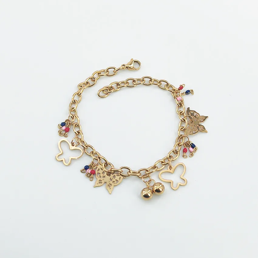 Casual Basic Classic Style Star Moon Key 304 Stainless Steel Gold Plated Bracelets In Bulk display picture 1
