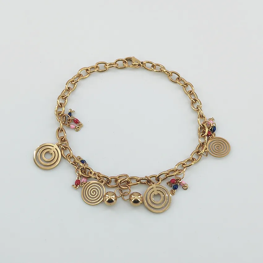 Casual Basic Classic Style Star Moon Key 304 Stainless Steel Gold Plated Bracelets In Bulk display picture 6