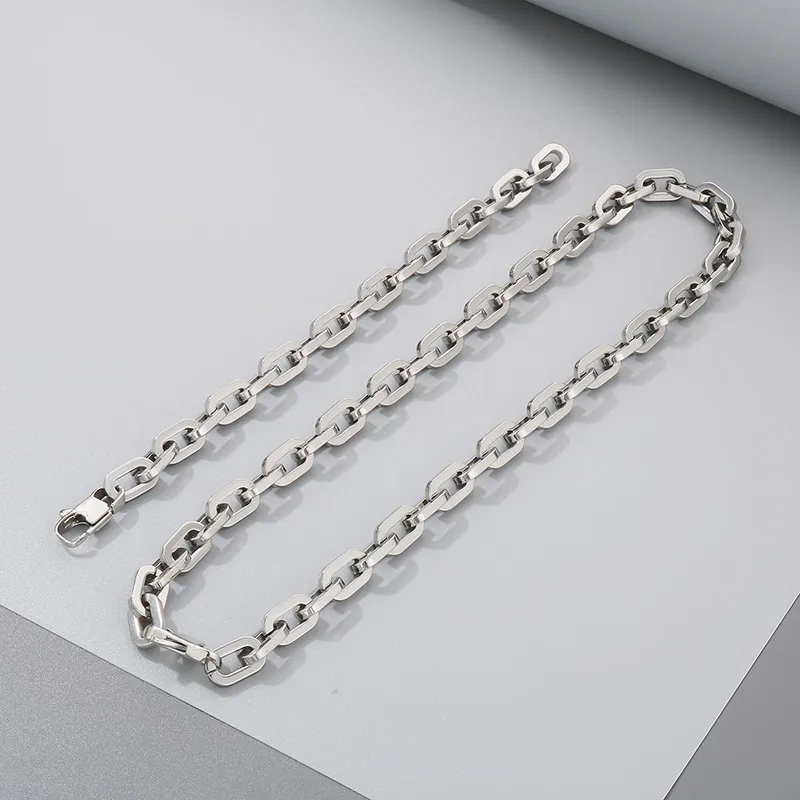 Wholesale Jewelry Retro Simple Style Geometric 304 Stainless Steel Bracelets Necklace display picture 5