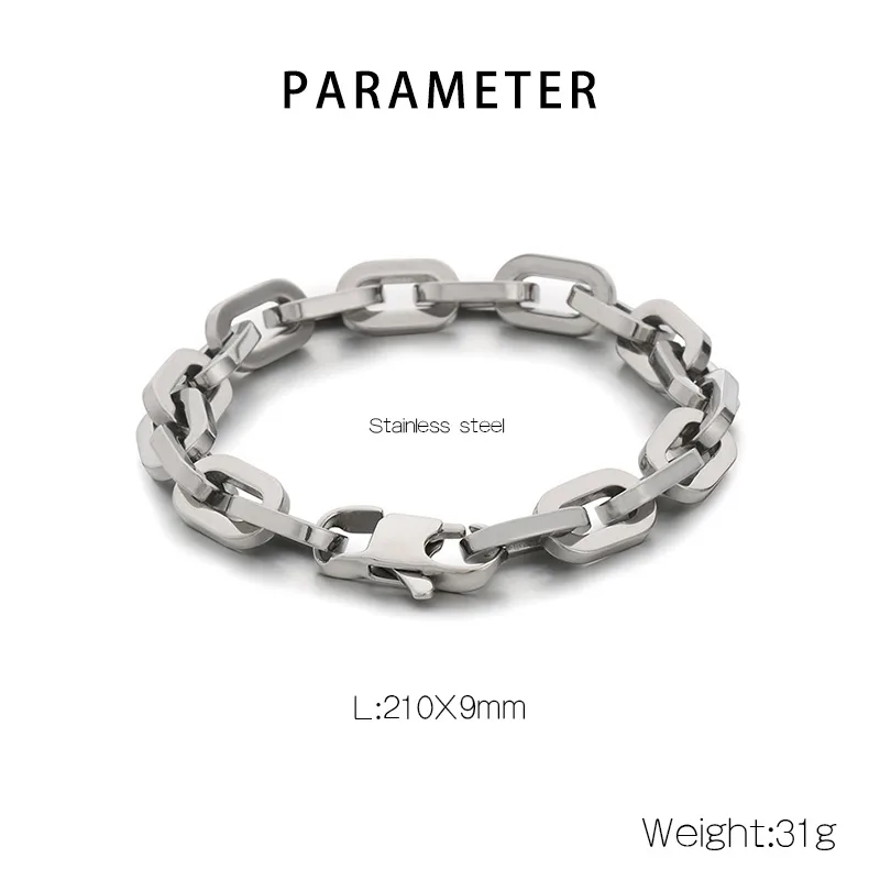 Wholesale Jewelry Retro Simple Style Geometric 304 Stainless Steel Bracelets Necklace display picture 1