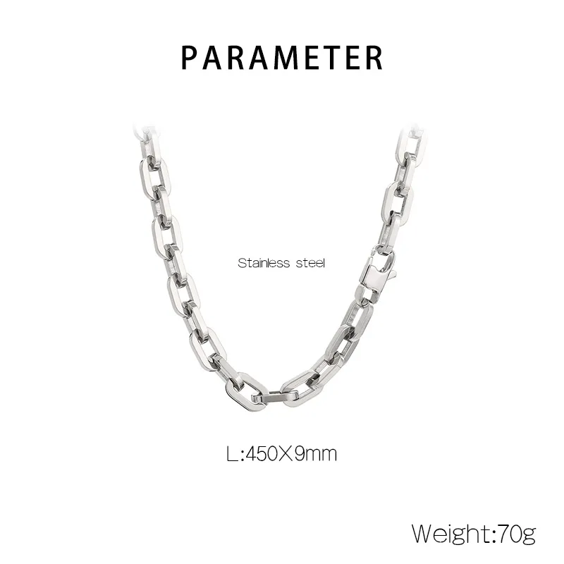 Wholesale Jewelry Retro Simple Style Geometric 304 Stainless Steel Bracelets Necklace display picture 2