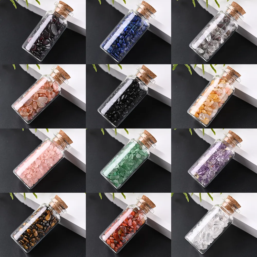 Elegant Handmade Simple Style Wishing Bottle Natural Stone Ornaments Artificial Decorations display picture 1