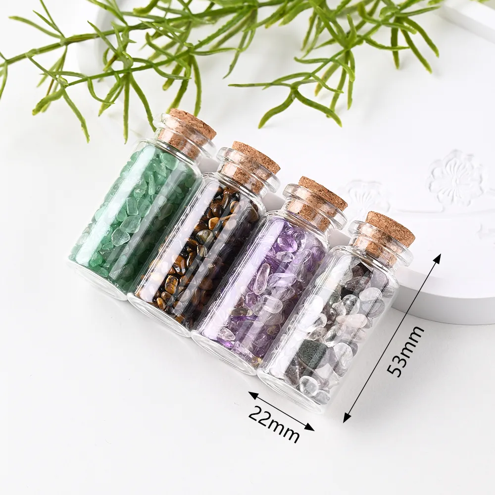 Elegant Handmade Simple Style Wishing Bottle Natural Stone Ornaments Artificial Decorations display picture 2