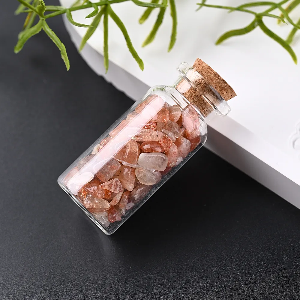 Elegant Handmade Simple Style Wishing Bottle Natural Stone Ornaments Artificial Decorations display picture 6