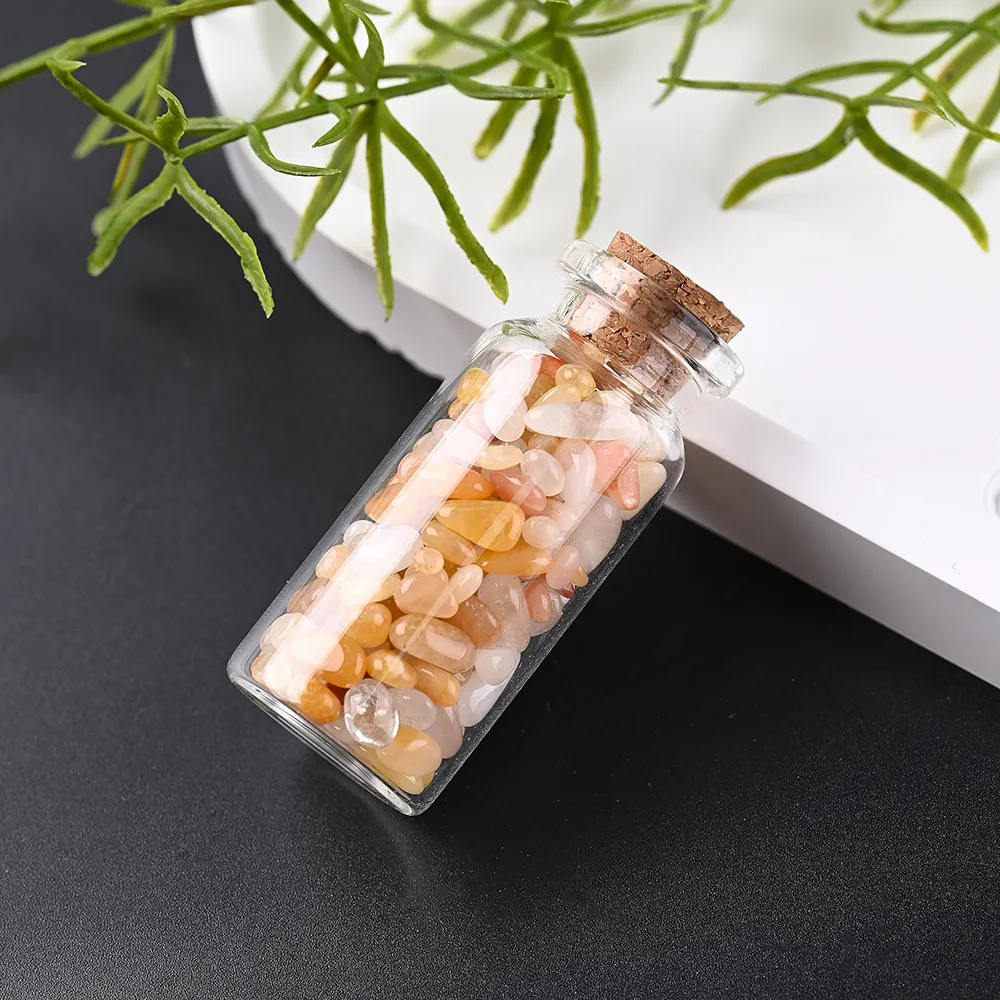Elegant Handmade Simple Style Wishing Bottle Natural Stone Ornaments Artificial Decorations display picture 15