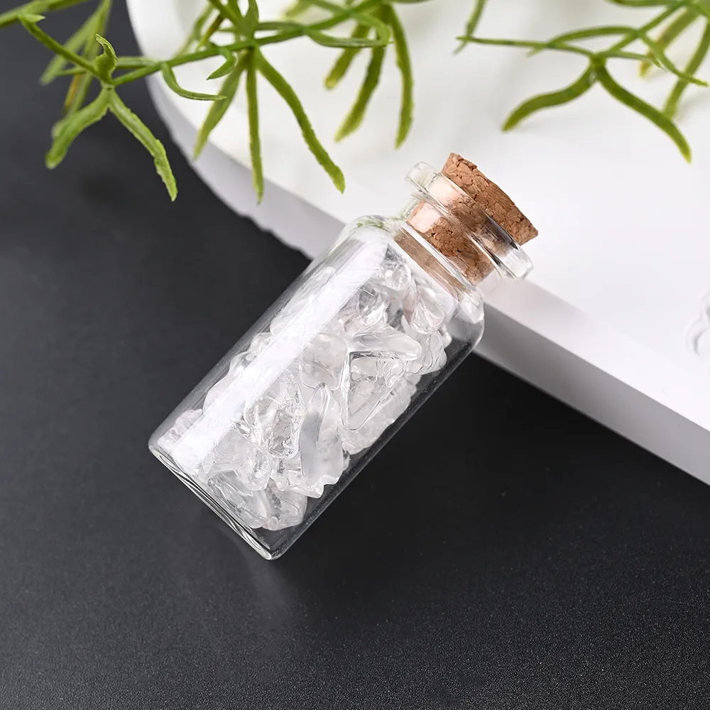 Elegant Handmade Simple Style Wishing Bottle Natural Stone Ornaments Artificial Decorations display picture 13