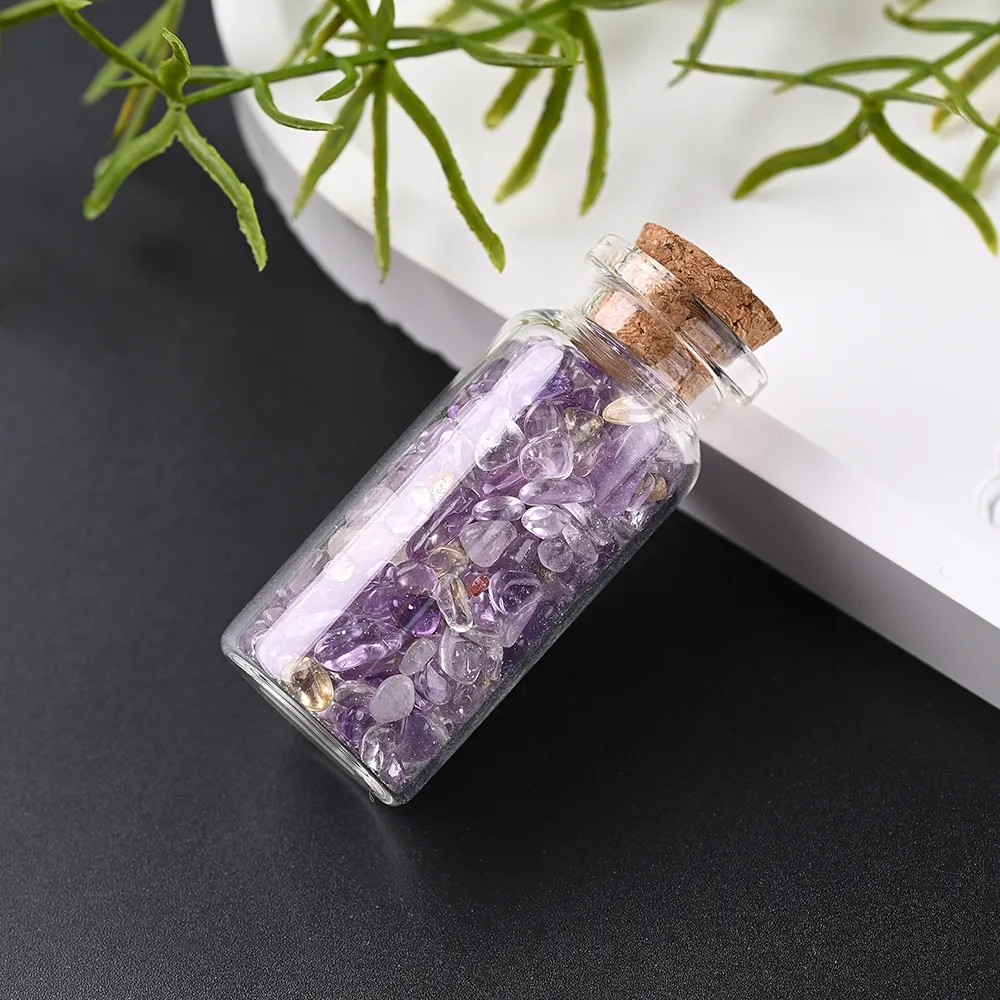 Elegant Handmade Simple Style Wishing Bottle Natural Stone Ornaments Artificial Decorations display picture 11