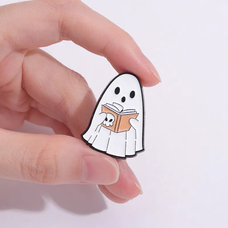 Cartoon Style Cowboy Style Halloween Pattern Ghost Devil Alloy Stamping Stoving Varnish Plating Women's Brooches display picture 1