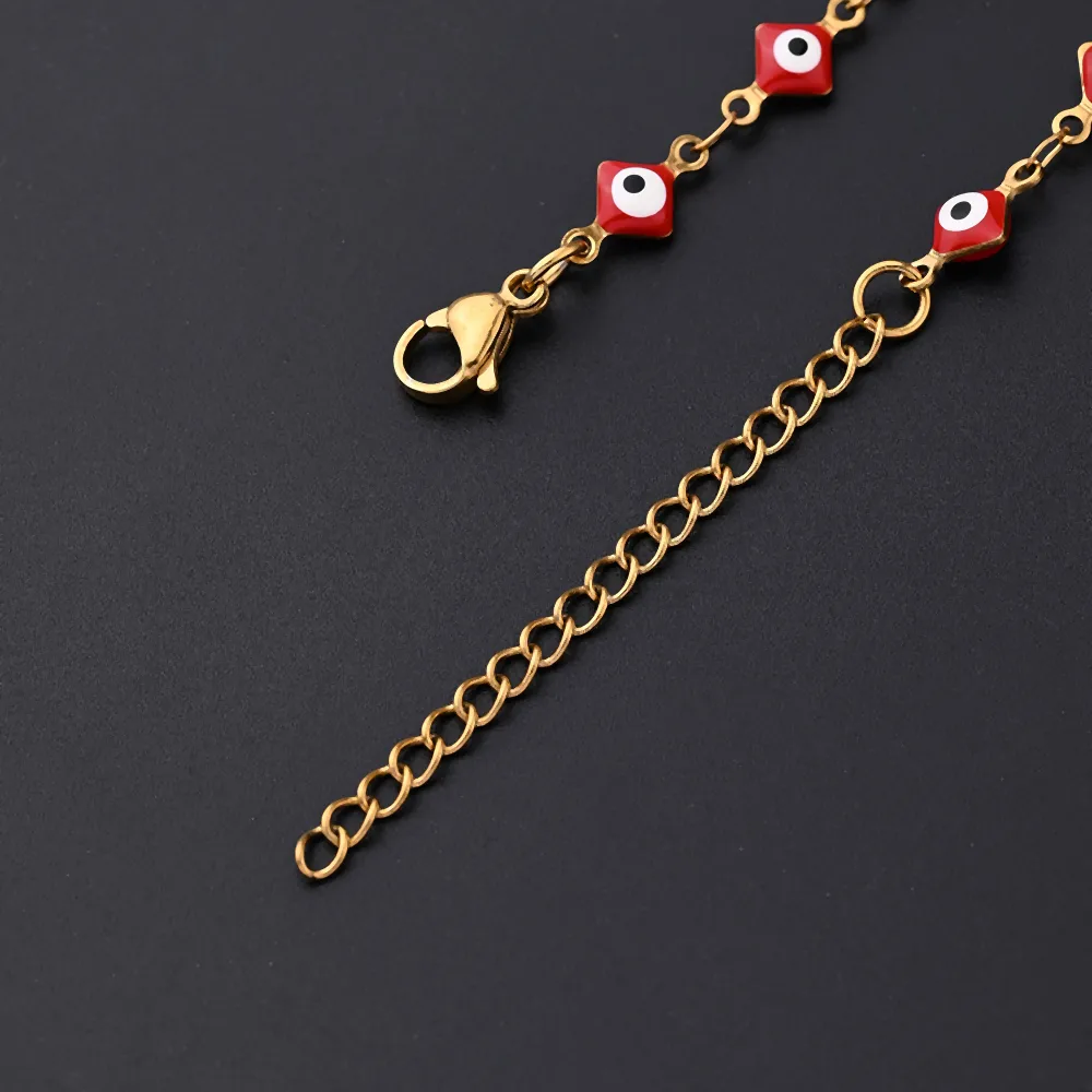 Ethnic Style Classic Style Artistic Devil's Eye Square Simple 304 Stainless Steel 18K Gold Plated Bracelets In Bulk display picture 3