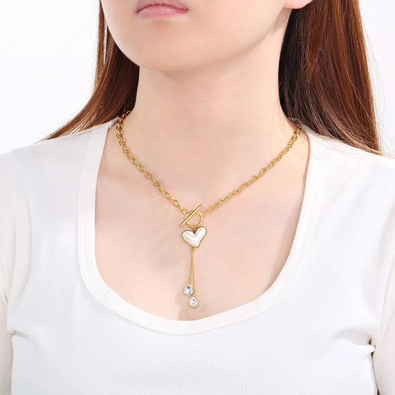 Wholesale Jewelry Simple Style Heart Shape 304 Stainless Steel 18K Gold Plated Jewelry Set display picture 8