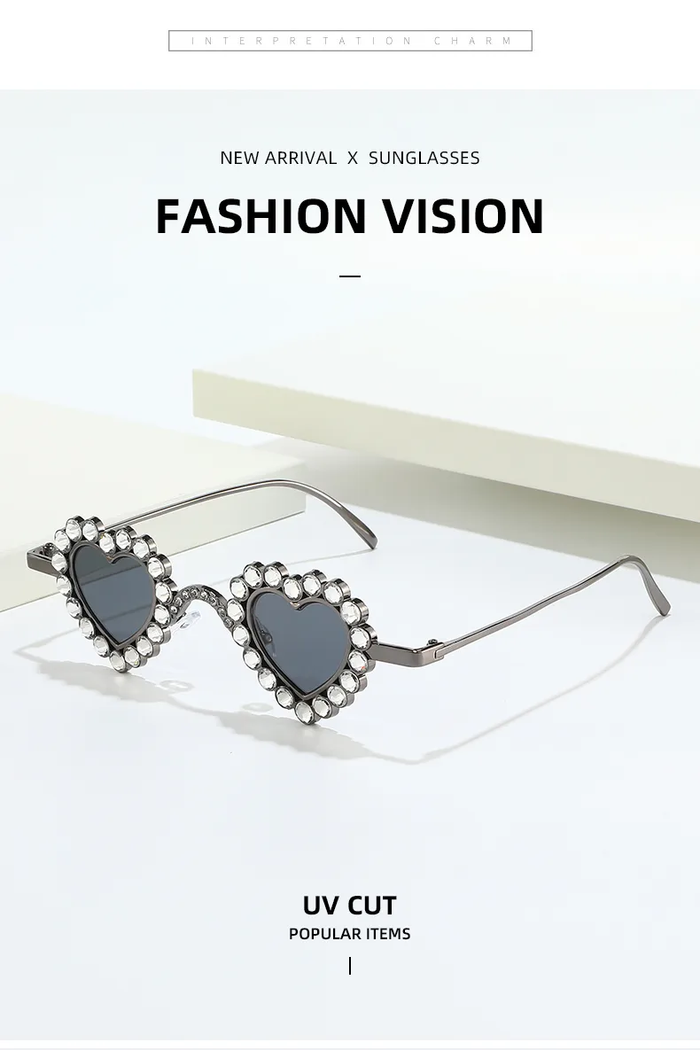 Simple Style Shiny Solid Color Acrylic Special-Shaped Mirror Diamond Full Frame Women's Sunglasses display picture 4