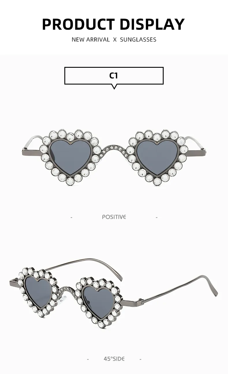 Simple Style Shiny Solid Color Acrylic Special-Shaped Mirror Diamond Full Frame Women's Sunglasses display picture 11