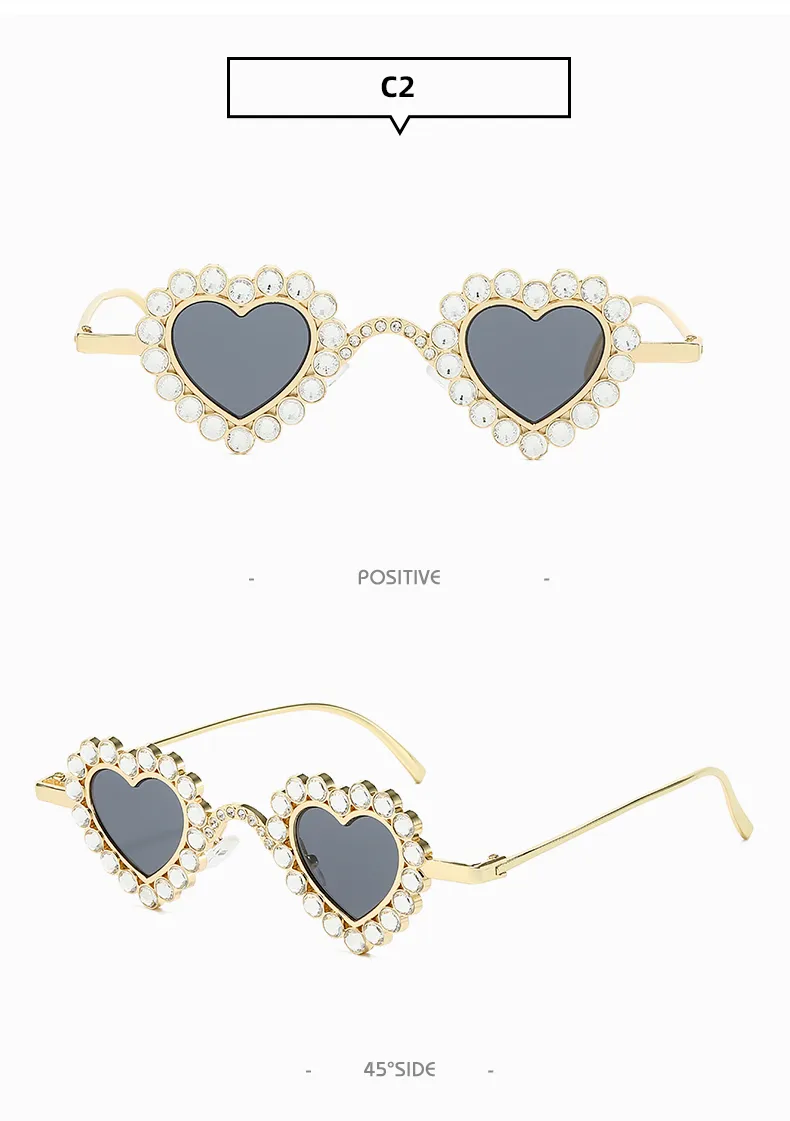 Simple Style Shiny Solid Color Acrylic Special-Shaped Mirror Diamond Full Frame Women's Sunglasses display picture 12