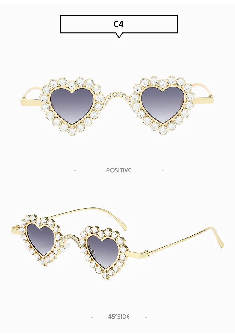 Simple Style Shiny Solid Color Acrylic Special-Shaped Mirror Diamond Full Frame Women's Sunglasses display picture 14