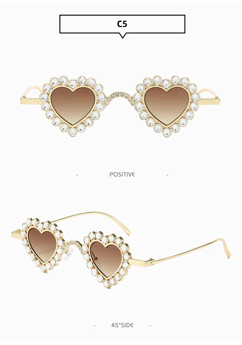 Simple Style Shiny Solid Color Acrylic Special-Shaped Mirror Diamond Full Frame Women's Sunglasses display picture 15