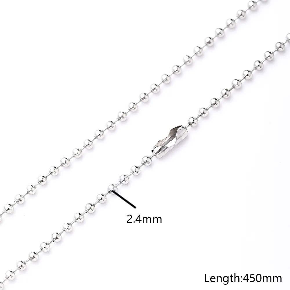 10 Strands/Package 450mm 600mm 304 Stainless Steel Gold Plated Ball Solid Color Polished Semi-Finished Necklace Chain display picture 6