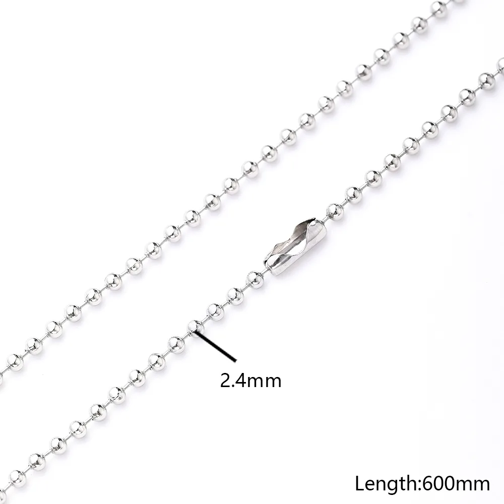 10 Strands/Package 450mm 600mm 304 Stainless Steel Gold Plated Ball Solid Color Polished Semi-Finished Necklace Chain display picture 8