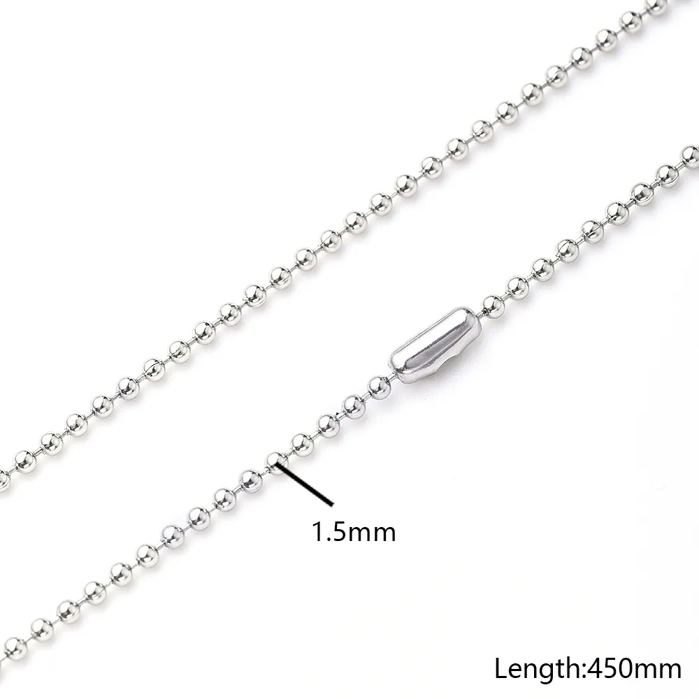 10 Strands/Package 450mm 600mm 304 Stainless Steel Gold Plated Ball Solid Color Polished Semi-Finished Necklace Chain display picture 5