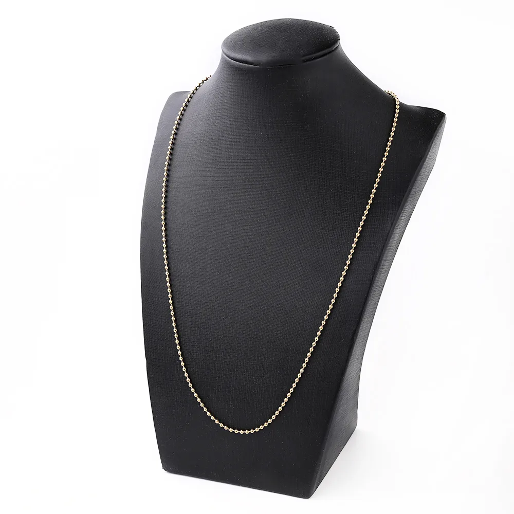 10 Strands/Package 450mm 600mm 304 Stainless Steel Gold Plated Ball Solid Color Polished Semi-Finished Necklace Chain display picture 2
