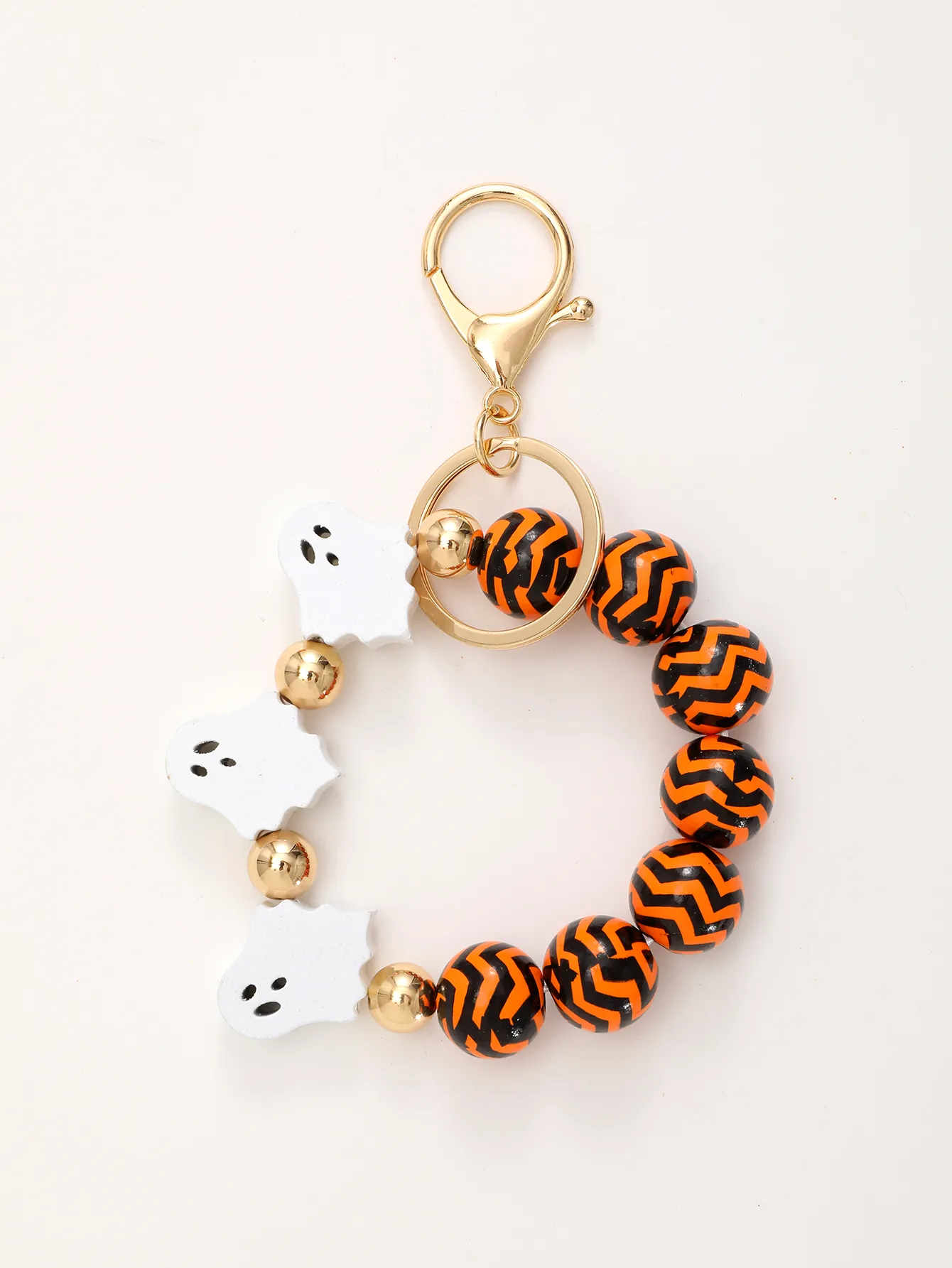 Casual Simple Style Bat Wood Beaded Halloween Keychain display picture 7