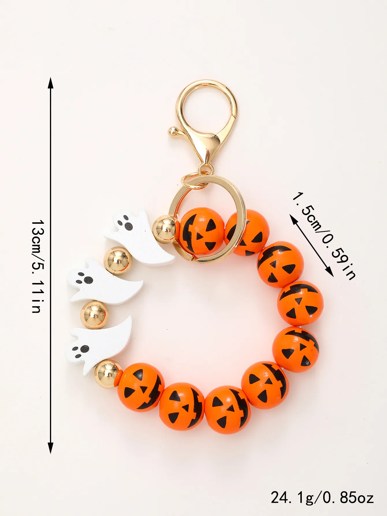 Casual Simple Style Bat Wood Beaded Halloween Keychain display picture 11
