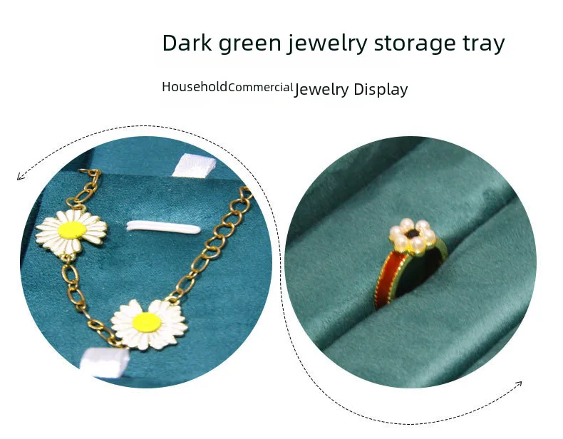 Dark Green Internet Red Jewelry Tray Bracelet Bracelet Ring Yu Pei Earrings Jewelry Display Rack Jewelry Storage Rack display picture 2