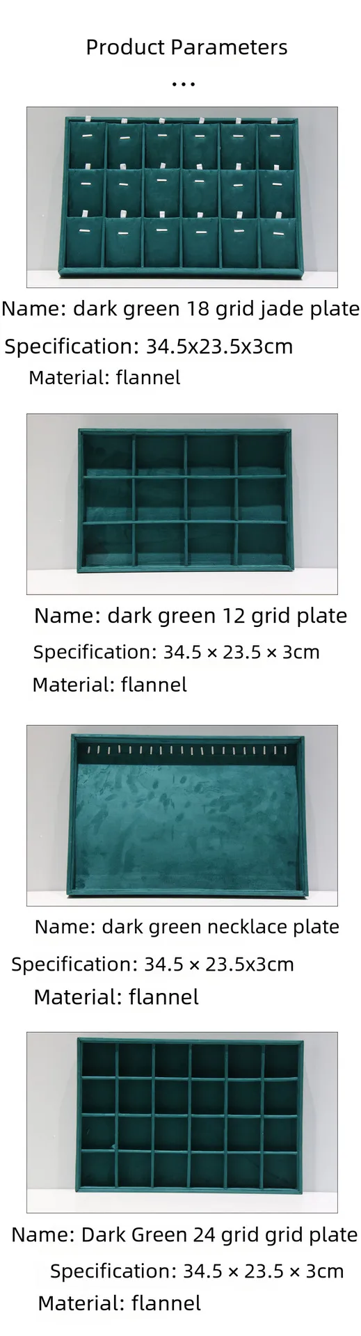 Dark Green Internet Red Jewelry Tray Bracelet Bracelet Ring Yu Pei Earrings Jewelry Display Rack Jewelry Storage Rack display picture 6