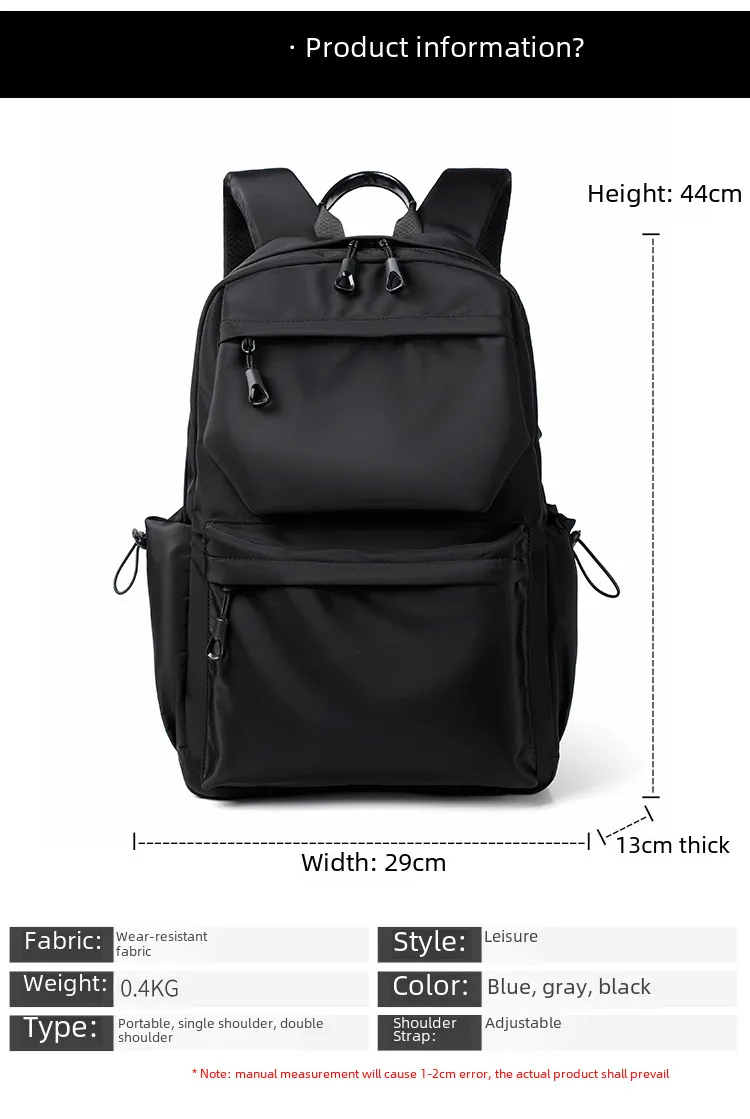 Backpack Men's Business Backpack Fashion Oxford Cloth Large Capacity Satchel Student School Bag Computer Bag Men's Bag display picture 8