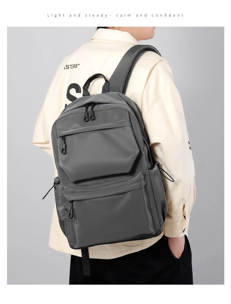 Backpack Men's Business Backpack Fashion Oxford Cloth Large Capacity Satchel Student School Bag Computer Bag Men's Bag display picture 11