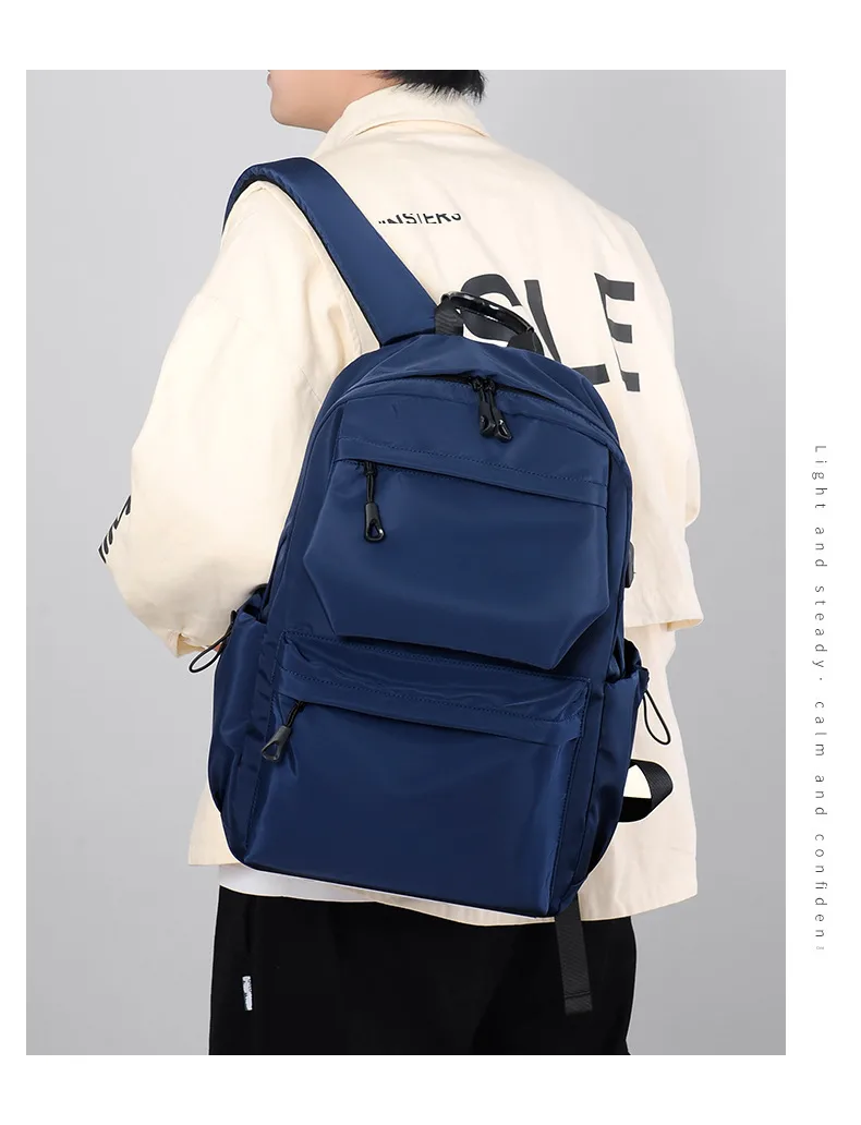 Backpack Men's Business Backpack Fashion Oxford Cloth Large Capacity Satchel Student School Bag Computer Bag Men's Bag display picture 13