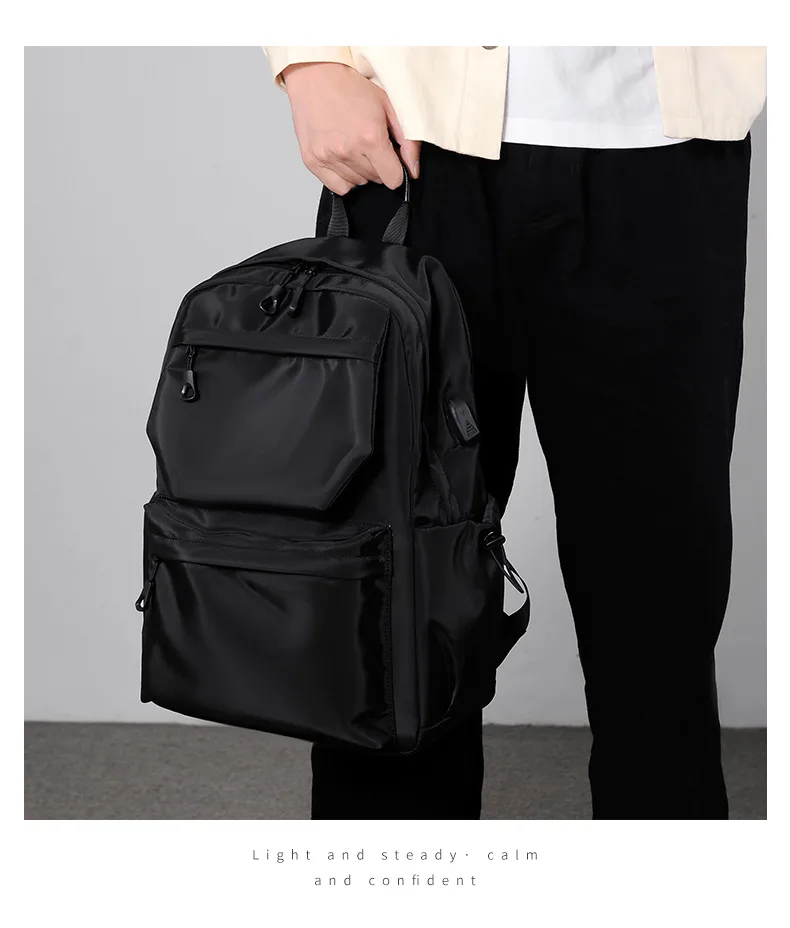 Backpack Men's Business Backpack Fashion Oxford Cloth Large Capacity Satchel Student School Bag Computer Bag Men's Bag display picture 16