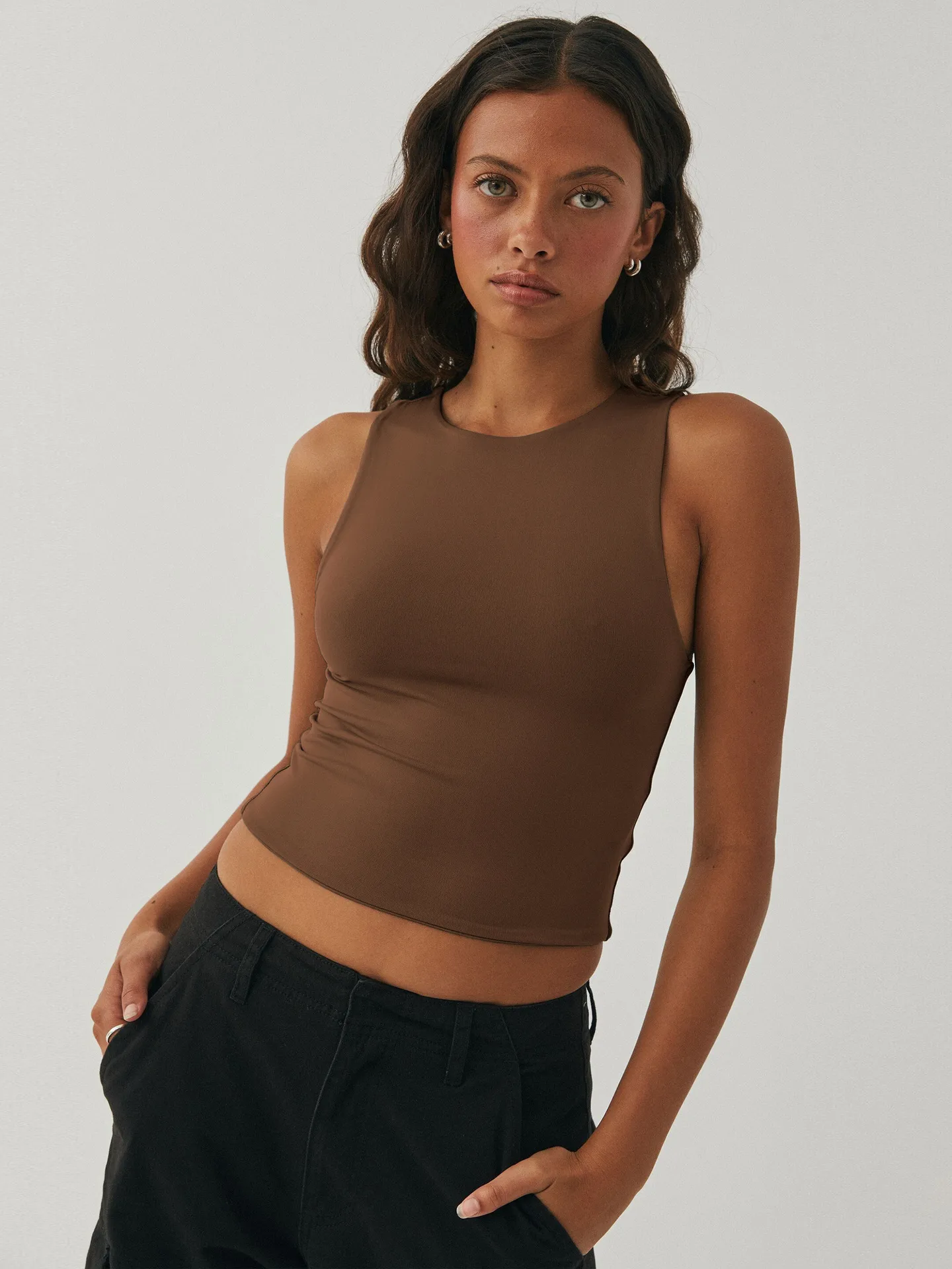 Spice Girl Fashion Spring And Summer Y2K Sleeveless Vest Slim-fit Slimming Inner Wearing Outer Wearing Sports Short Top For Women display picture 23