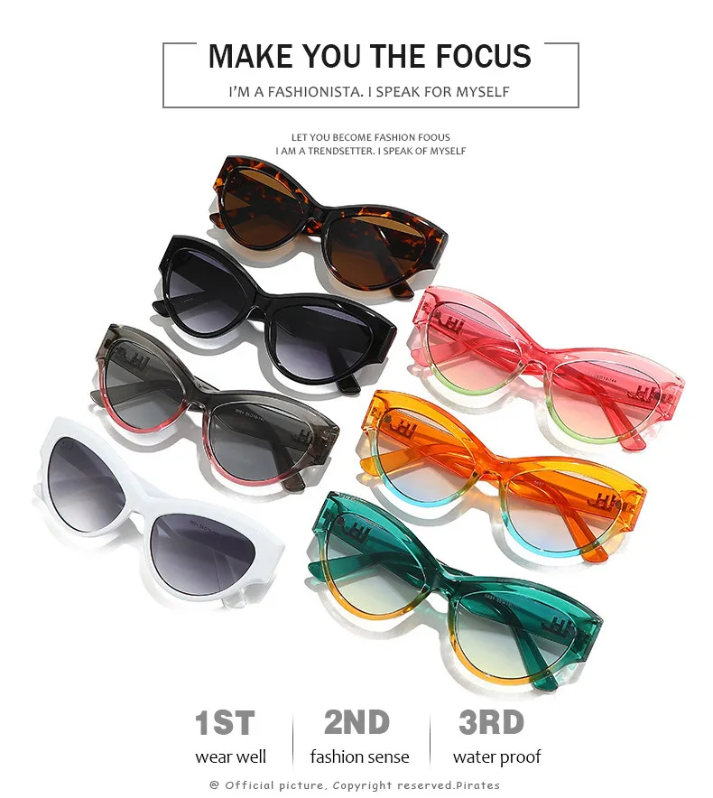 Basic Simple Style Solid Color Ac Cat Eye Full Frame Women's Sunglasses display picture 1