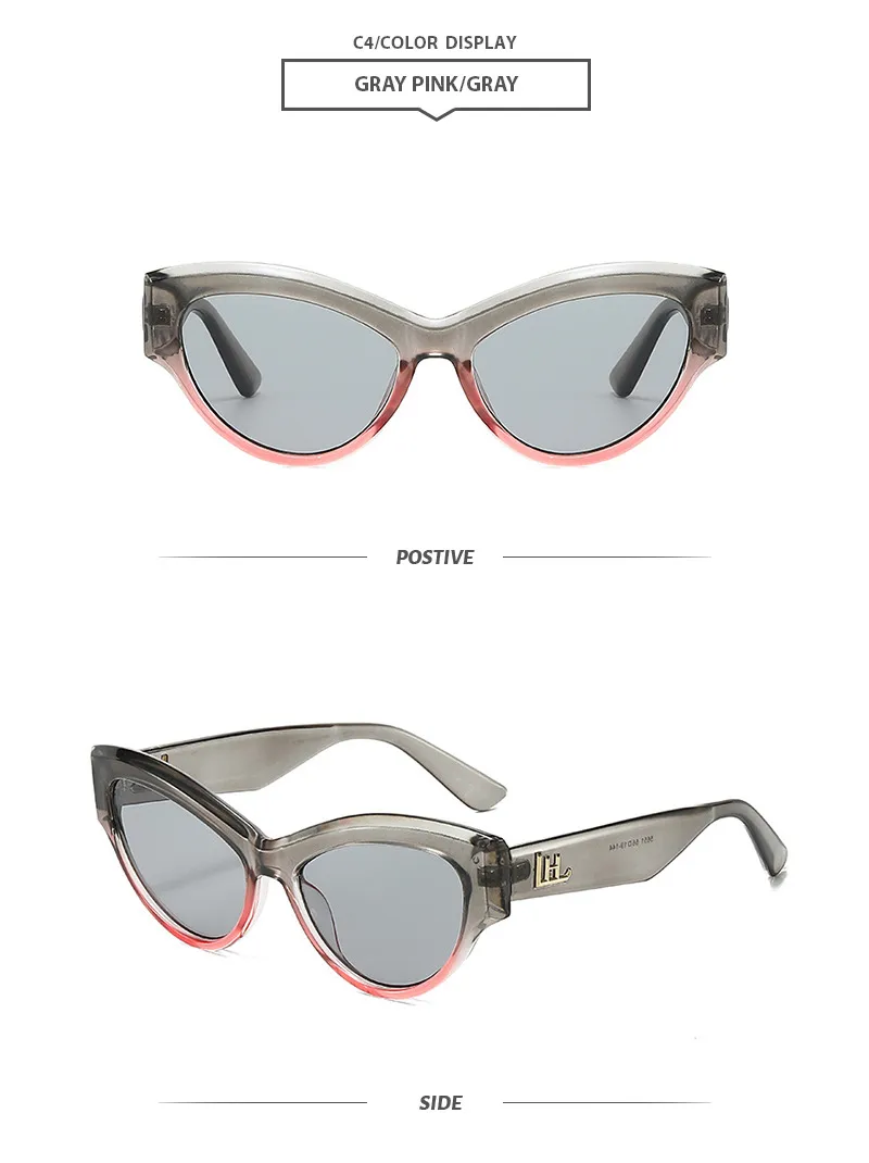 Basic Simple Style Solid Color Ac Cat Eye Full Frame Women's Sunglasses display picture 7