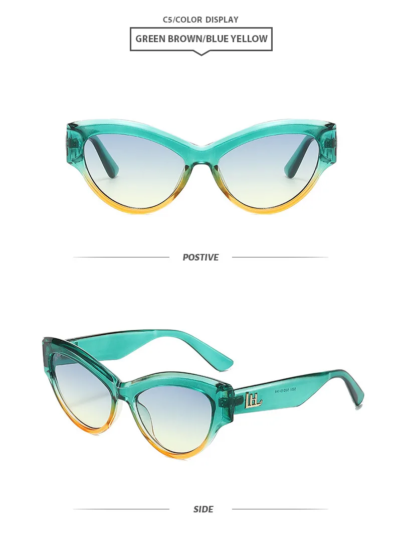 Basic Simple Style Solid Color Ac Cat Eye Full Frame Women's Sunglasses display picture 8