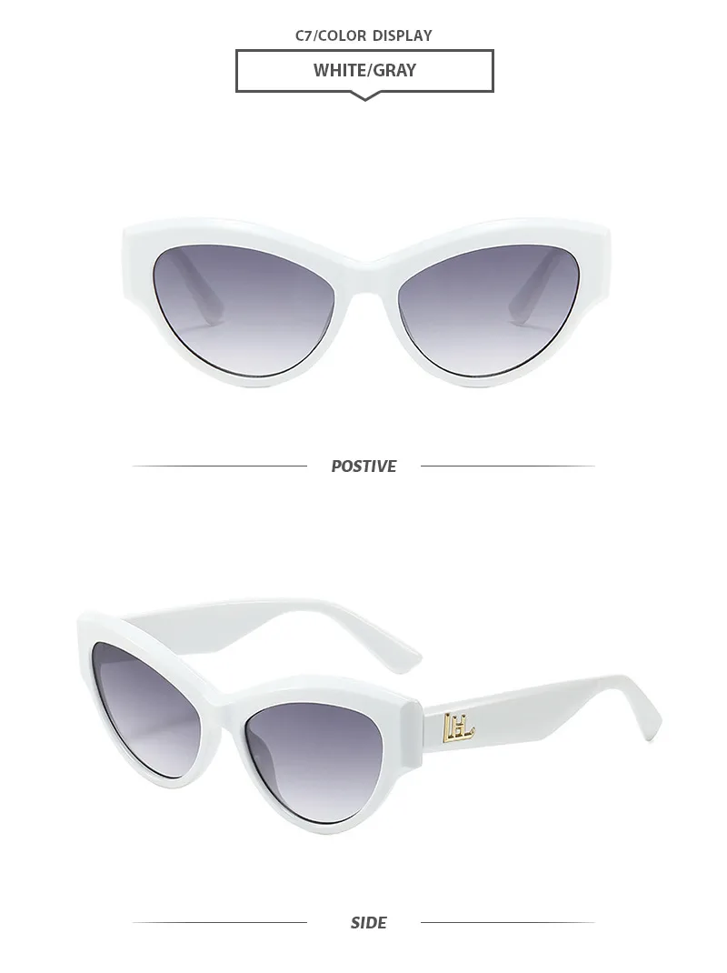 Basic Simple Style Solid Color Ac Cat Eye Full Frame Women's Sunglasses display picture 10