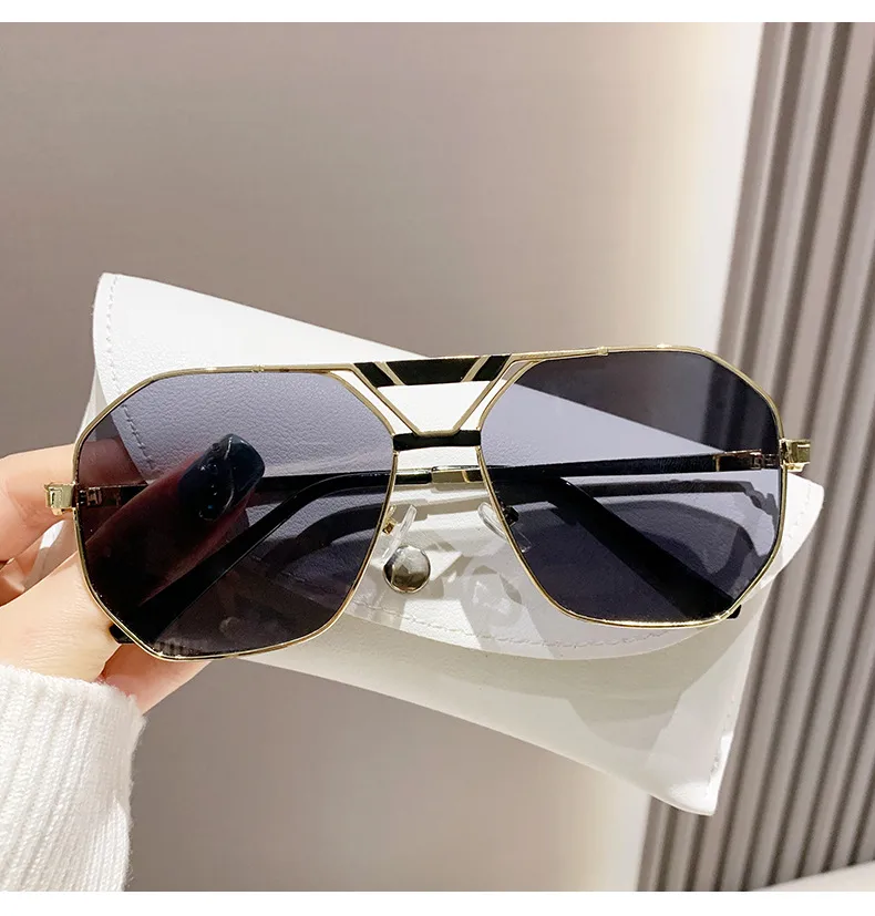 Basic Simple Style Solid Color Ac Polygon Full Frame Women's Sunglasses display picture 1