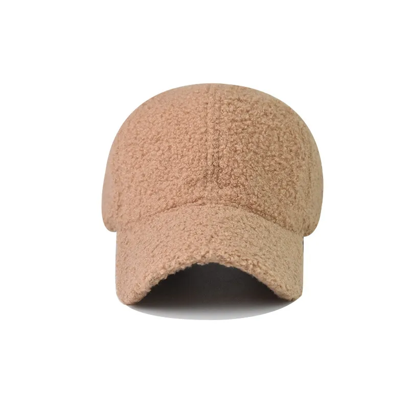 New Lamb Wool Solid Color Baseball Cap Cap Outdoor Sun Hat Wholesale display picture 9