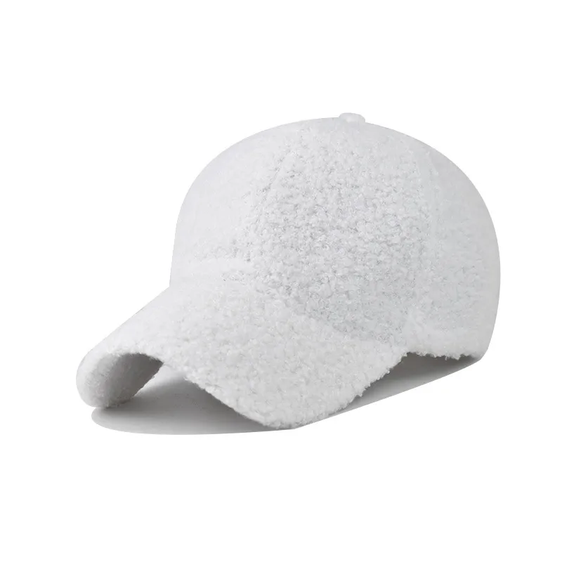New Lamb Wool Solid Color Baseball Cap Cap Outdoor Sun Hat Wholesale display picture 6