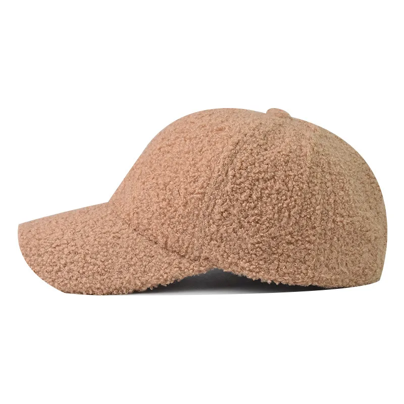 New Lamb Wool Solid Color Baseball Cap Cap Outdoor Sun Hat Wholesale display picture 10