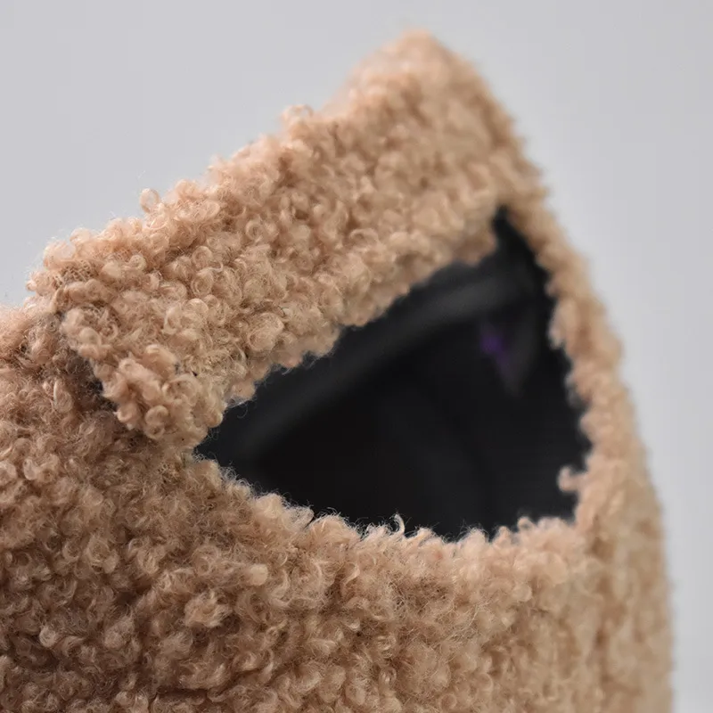 New Lamb Wool Solid Color Baseball Cap Cap Outdoor Sun Hat Wholesale display picture 13