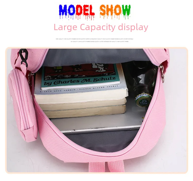 Pupils' Bag With Coin Purse Children's Printed Schoolbag Cute Cartoon Children's Ridge Protection Schoolbag display picture 16